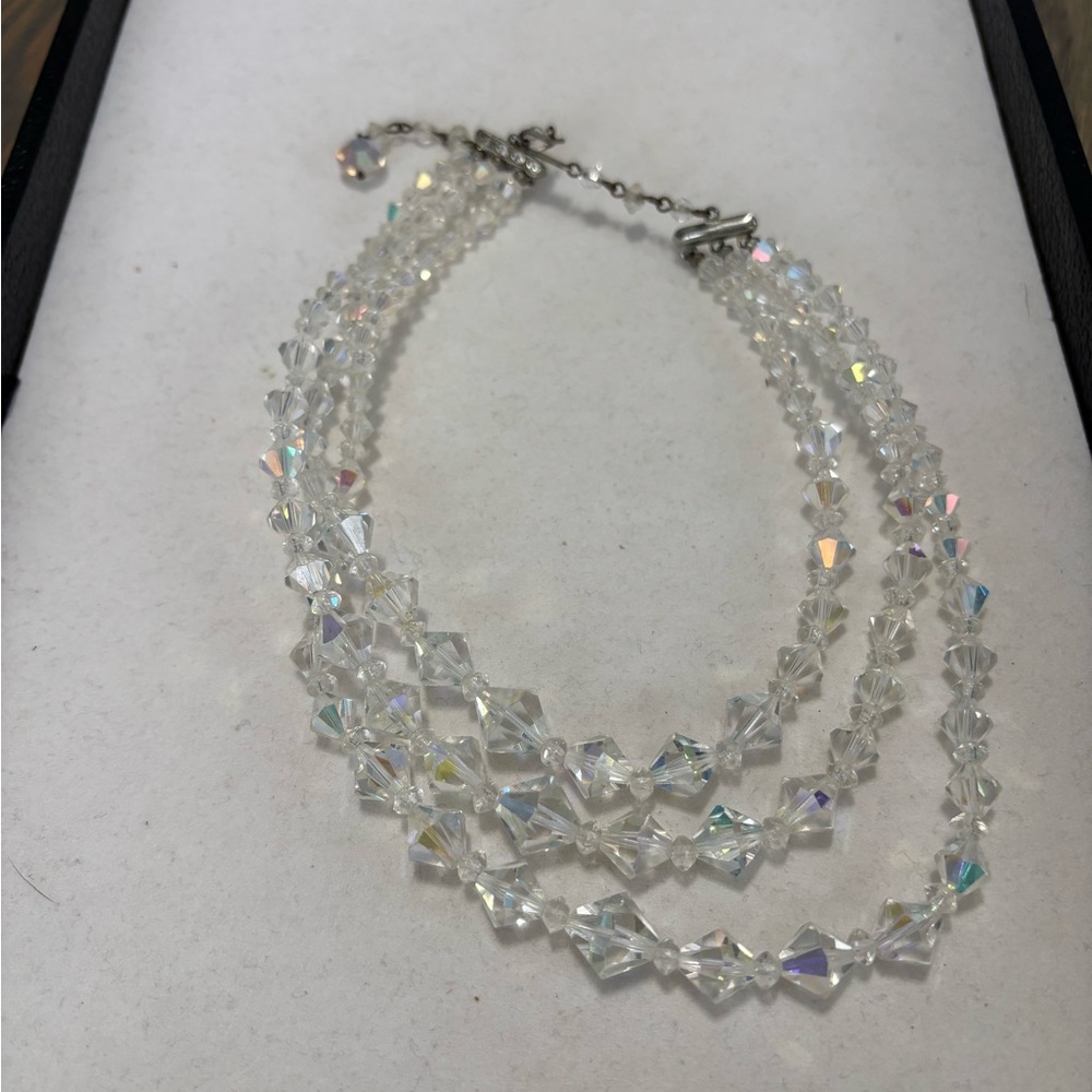 Elegant Aurora Borealis Crystal Necklace